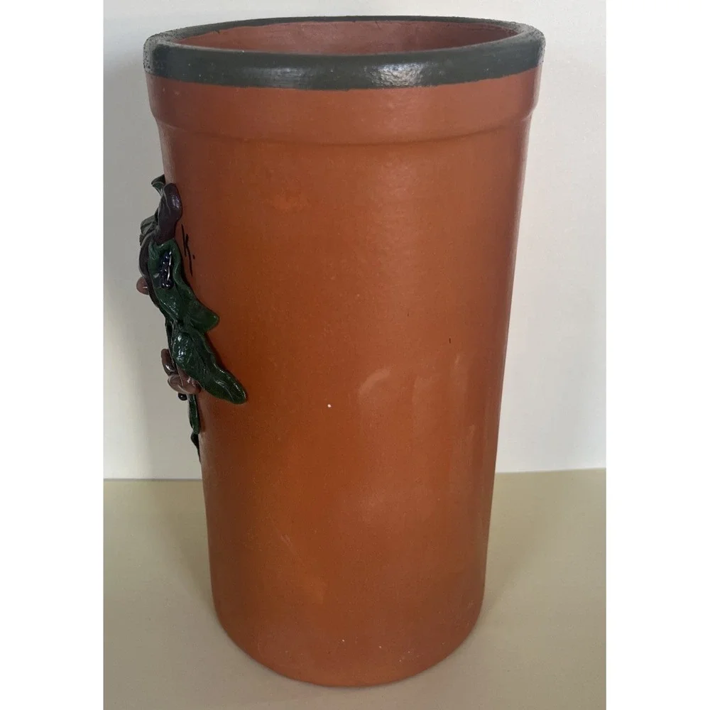 VTG Fairy Wine Chiller Bottle Holder w‎ Handcrafted Vineyard Nymph Accent